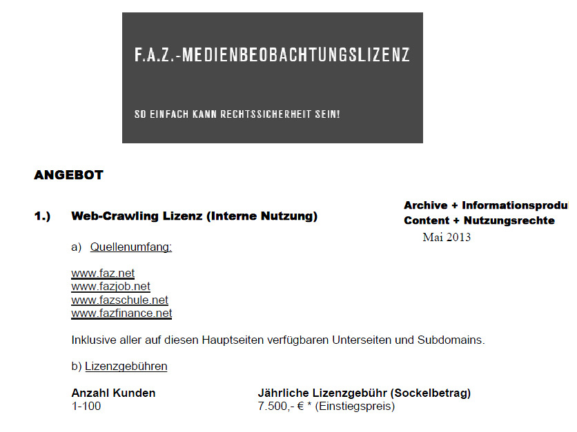 Social Media Monitoring & Recht – Teil 10 – Dank Leistungsschutzrecht: Monitoring als Cashcow für Presseverlage?