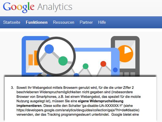 Google Analytics – Mobile Nutzung zwingt zum Update der Datenschutzerklärung (Anleitung)