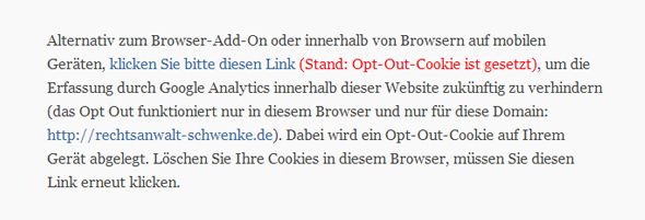 Google Analytics Mobile Opt-Out Feedback
