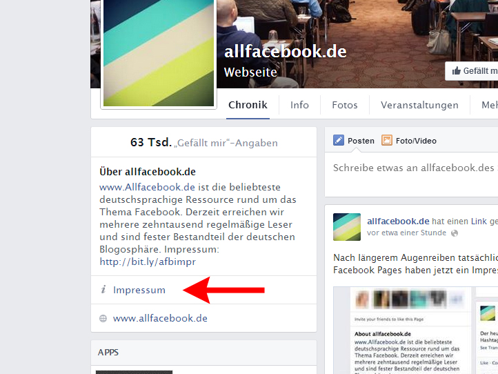 Endlich rechtssicher? Facebook führt eine Impressumsrubrik für Seiten ein