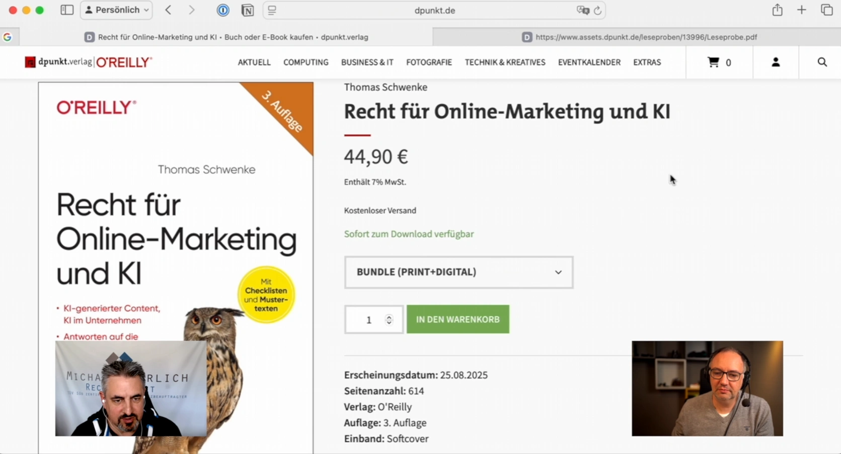 Besprechung meines neuen Buchs